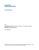 The effect of different genres of music on college student's attitudes towards women